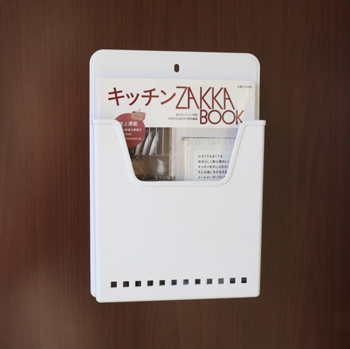 White 신문꽂이 잡지꽂이 메일포켓 (뒷면자석으로 냉장고에 부착가능~) Made in JAPAN (d)